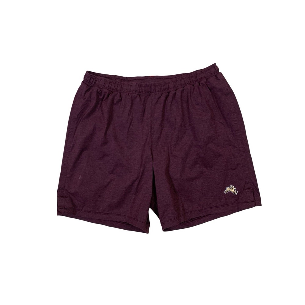 Tracksmith Burgundy Running Shorts Rabbit Logo Athletic Performance Mens Small